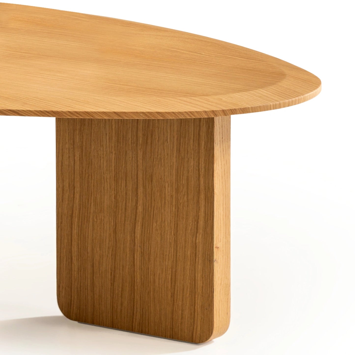 Amora koleksiyonu - Meşe tabla ve ayaklı üçgen 37 cm orta sehpa