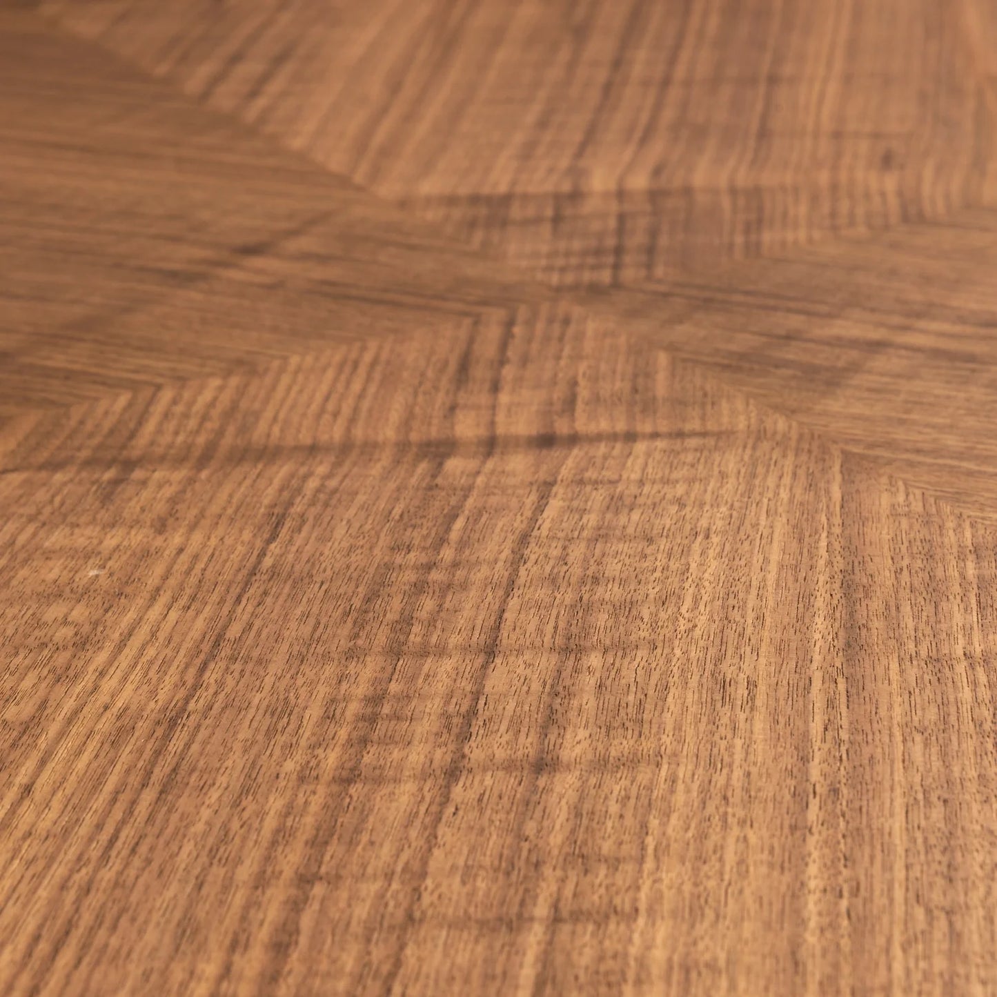 Andora koleksiyonu - Ceviz tabla ve masif ayaklı dikdörtgen iç bükey kenarlı yemek masası