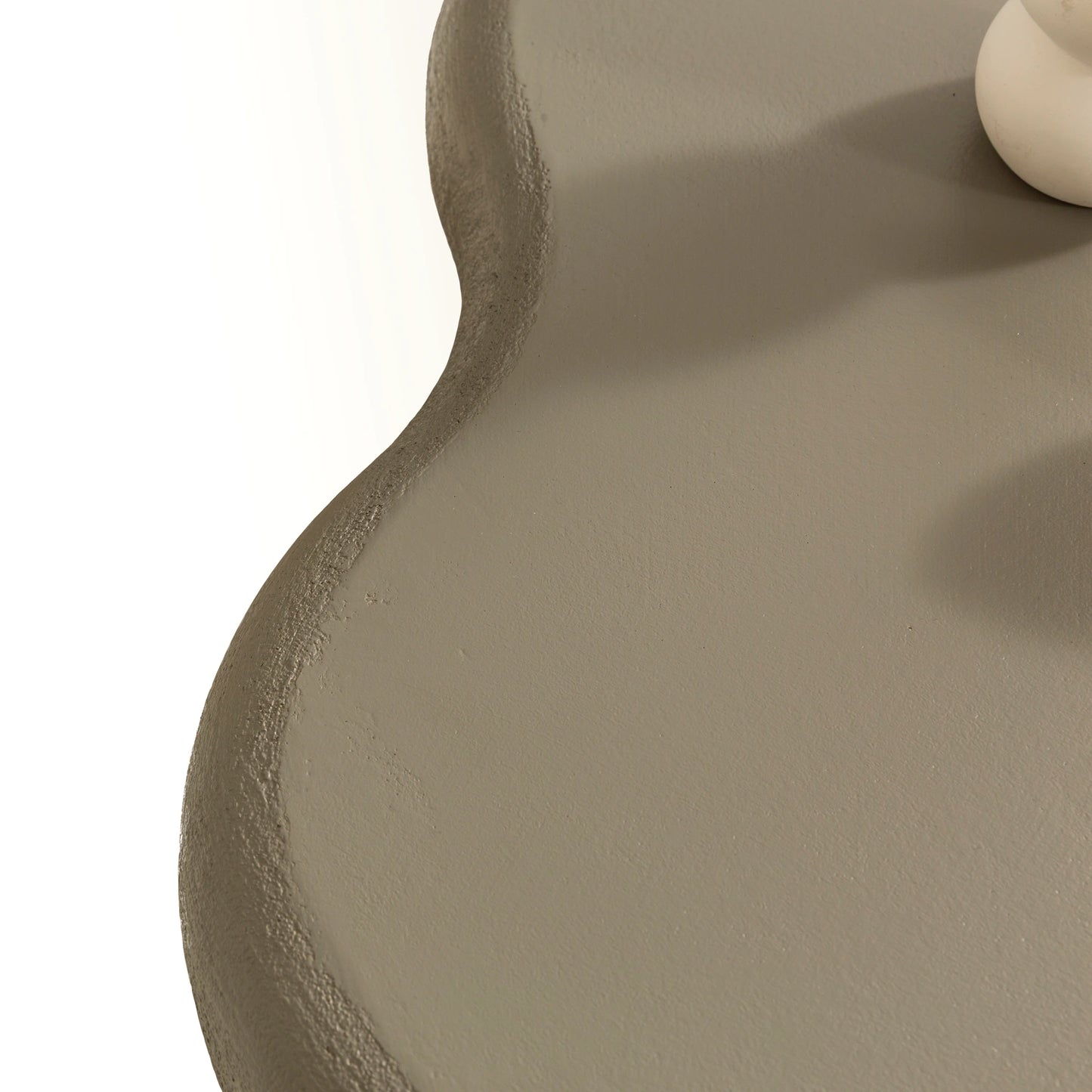 Ganos koleksiyonu - Antrasit beton kaplama mdf tabla ve ayaklı amorf yan sehpa