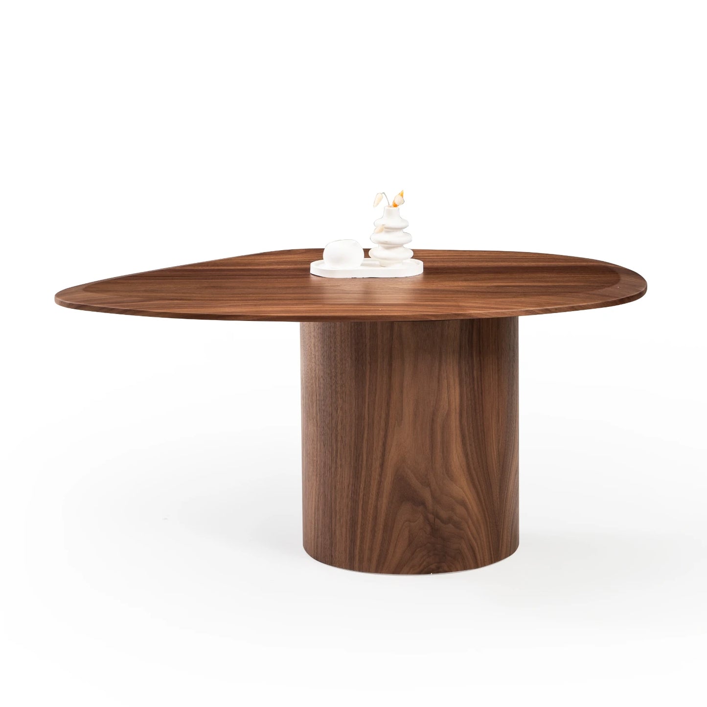 Mercan koleksiyonu - Ceviz tabla ve ayaklı amorf yan sehpa