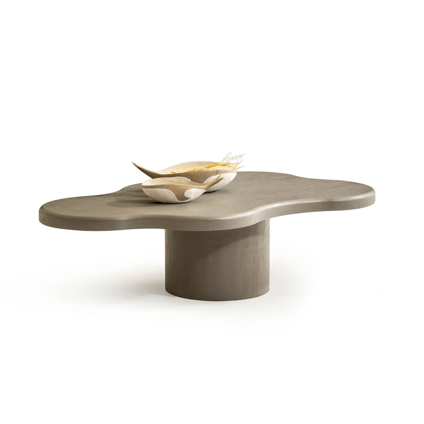 Nebula koleksiyonu - Antrasit beton kaplama mdf tabla ve ayaklı amorf orta sehpa