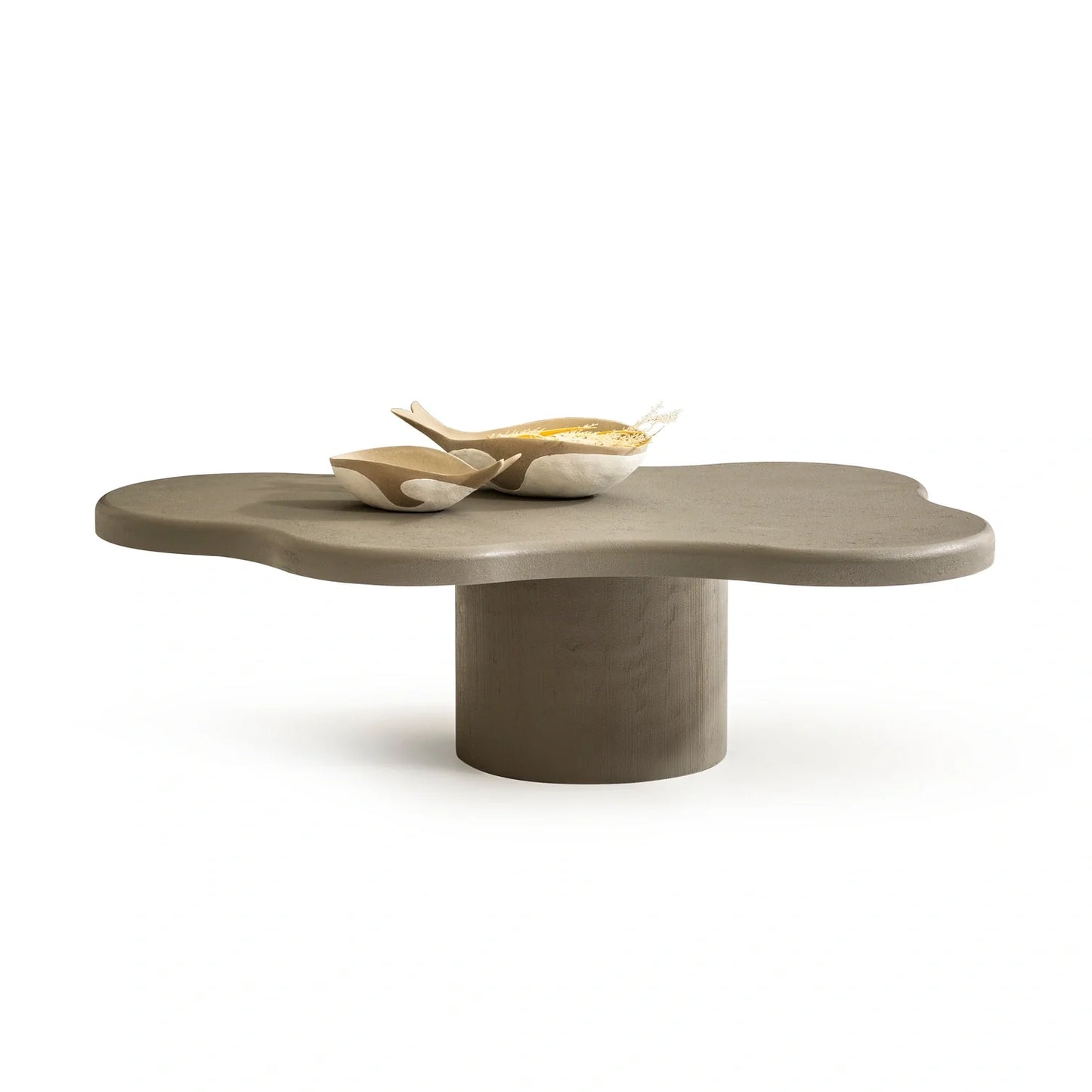 Nebula koleksiyonu - Antrasit beton kaplama mdf tabla ve ayaklı amorf orta sehpa